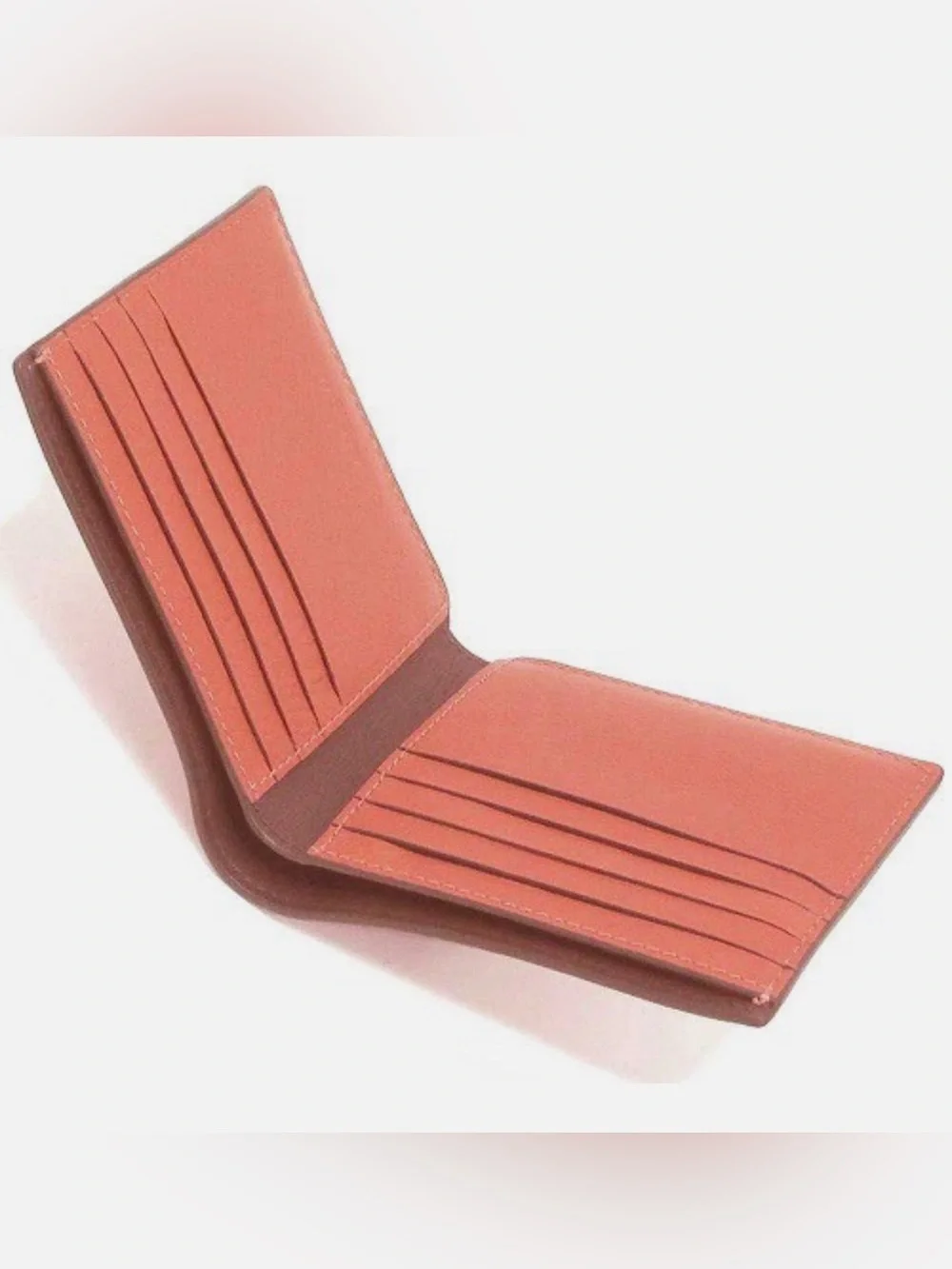 COACH Double Billfold Terracota Leather Wallet
